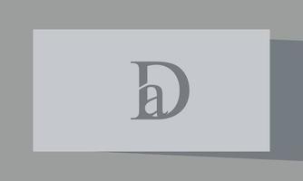 letras do alfabeto iniciais monograma logotipo da, ad, d e a vetor