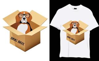 design de camiseta de cachorro vetor