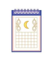 ícone do calendário do ramadã vetor