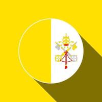 cidade do vaticano do país. bandeira da cidade do Vaticano. ilustração vetorial. vetor