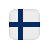 bandeira da Finlândia, cores oficiais. ilustração vetorial. vetor
