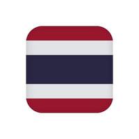 bandeira da tailândia, cores oficiais. ilustração vetorial. vetor