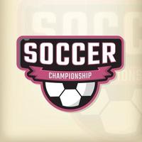logotipo simples de esportes de futebol para equipes e torneios vetor