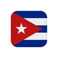 bandeira de cuba, cores oficiais. ilustração vetorial. vetor