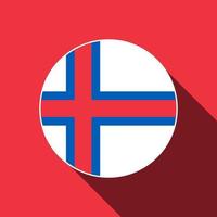 ilhas faroes do país. bandeira das ilhas faroe. ilustração vetorial. vetor