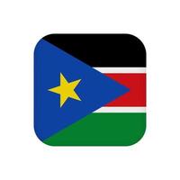 bandeira do Sudão do Sul, cores oficiais. ilustração vetorial. vetor