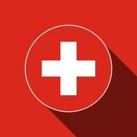 país Suíça. bandeira da suíça. ilustração vetorial. vetor