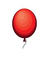 decoração de balão vermelho vetor