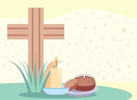 celebração religiosa da páscoa vetor