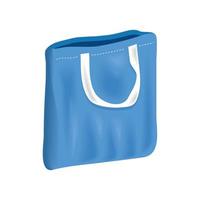 bolsa de tecido azul vetor