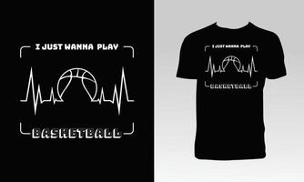 camiseta de basquete e design de vestuário vetor