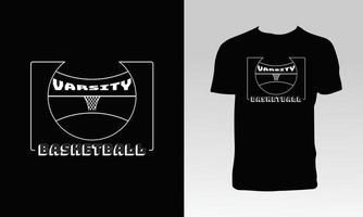 camiseta de basquete e design de vestuário vetor