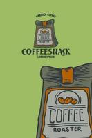 ilustração vetorial de saco de café vetor