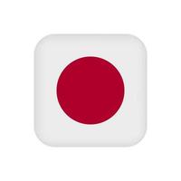 bandeira do japão, cores oficiais. ilustração vetorial. vetor