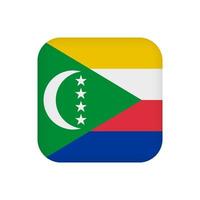 bandeira de comores, cores oficiais. ilustração vetorial. vetor