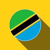 país Tanzânia. bandeira da Tanzânia. ilustração vetorial. vetor