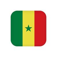 bandeira do senegal, cores oficiais. ilustração vetorial. vetor