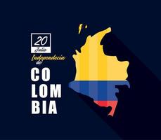 cartaz do dia da independência da colômbia vetor