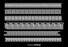 Vetores de fronteira branca chave grega