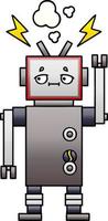 robô de desenho animado sombreado gradiente vetor
