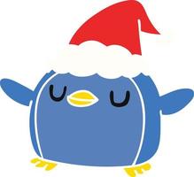 desenho de natal do pinguim kawaii vetor