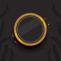 moldura circular dourada vetor