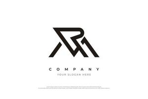 letra inicial rm ou vetor de design de logotipo mr