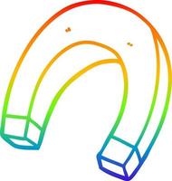 ímã de desenho de desenho de linha gradiente de arco-íris vetor