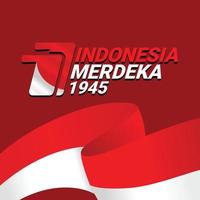 ícone por 77 anos de independência da Indonésia vetor