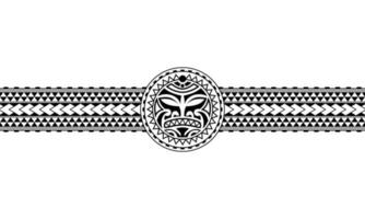 vetor de padrão de manga tribal de borda de tatuagem polinésia maori. tatuagem de pulseira samoana para braço ou pé.