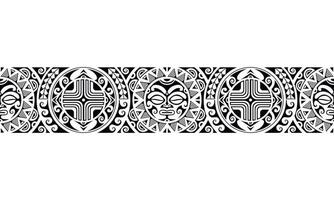 pulseira de tatuagem polinésia maori. vetor de padrão sem emenda de manga tribal.