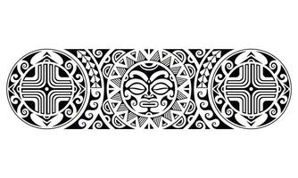 pulseira de tatuagem polinésia maori. vetor de padrão sem emenda de manga tribal.