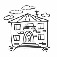 ilustração vetorial de casa doodle vetor