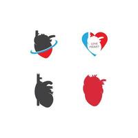 ilustração em vetor médico do coração humano