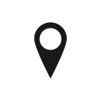 ícone de vetor de localização. símbolo de lugar. pictograma gps, sinal de vetor plana isolado no fundo branco. ilustração vetorial simples para design gráfico e web.