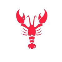 ilustração vetorial design gráfico de modelo logotipo ícone símbolo lagosta perfeita para frutos do mar vetor