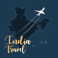 ilustração vetorial premium de viagem na índia vetor