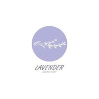 vetor de logotipo de flor de lavanda fresca