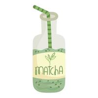 bebida de chá matcha vetor