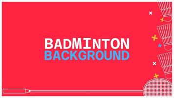 fundo temático de esportes de badminton, pode ser usado para o seu conceito de design de banner vetor