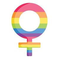 orgulho lgbtq gênero feminino sinal vetor