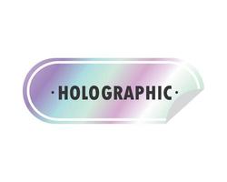 gradiente de cores holográficas vetor