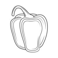 ícone de esboço de pimenta vetor