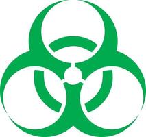 símbolo verde de risco biológico vetor