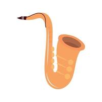 instrumento musical de saxofone vetor