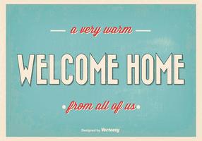 Retro welcome home vector illustration