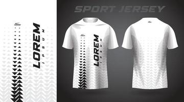 design de camisa esportiva de camiseta branca vetor