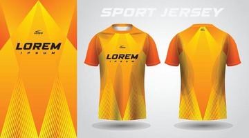 design de camisa esportiva de camiseta amarela vetor