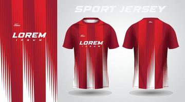 design de camisa esportiva de camiseta vermelha vetor