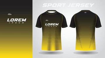 design de camisa esportiva de camisa amarela vetor